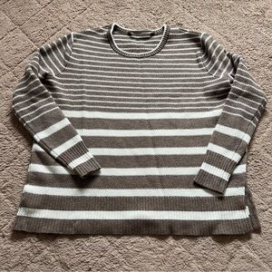 Athleta‎ Kennewick Side Slip Merino Extra Fine Wool Blend Sweater Preppy Size S